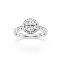 Love by Michelle Beville Halo Solitaire Ring with 1.35ct of Laboratory Grown Diamonds in 18ct White Gold Rings Bevilles 