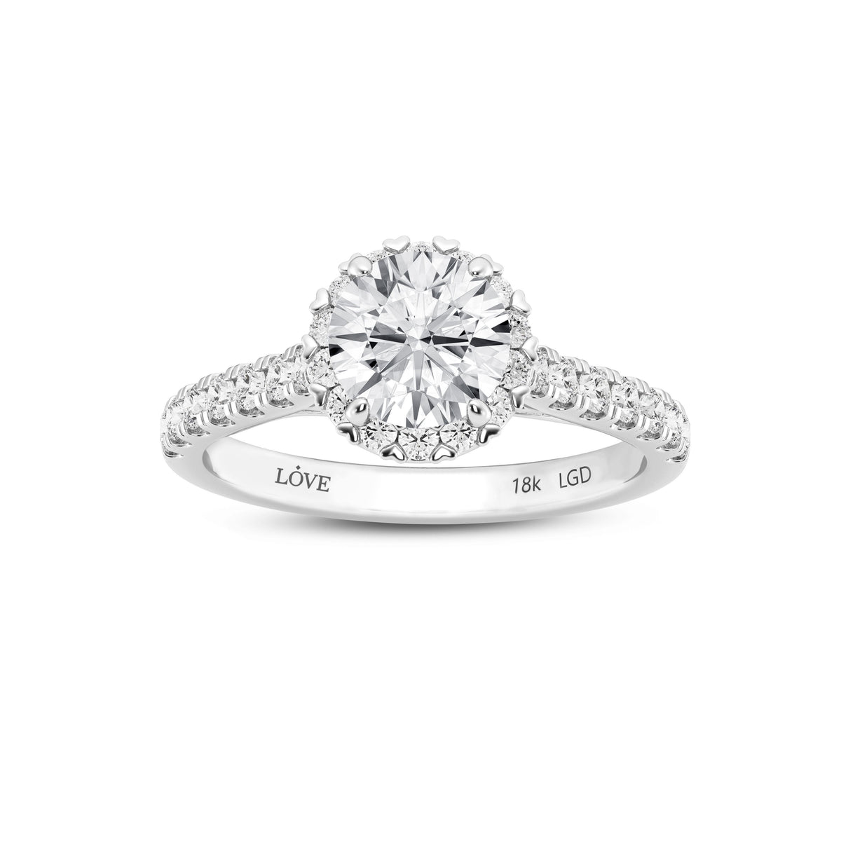 Love By Michelle Beville Solitaire Ring with 1.50c of Laboratory Grown Diamonds in 18ct White Gold Rings Bevilles 