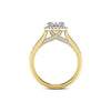 Love by Michelle Beville Halo Solitaire Ring with 1.35ct of Laboratory Grown Diamonds in 18ct Yellow Gold Rings Bevilles 