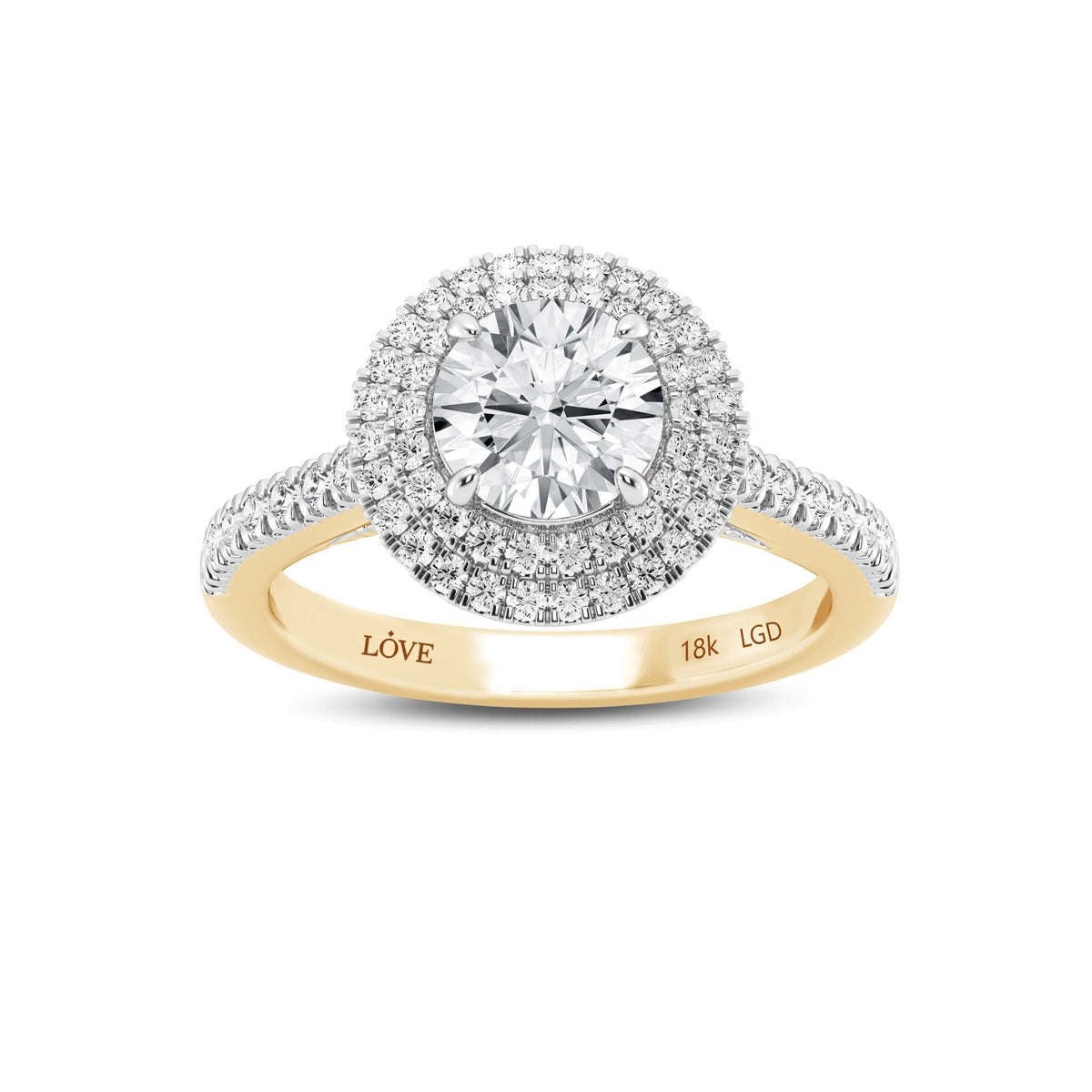 Love by Michelle Beville Solitaire Ring with 1.45ct of Laboratory Grown Diamonds in 18ct Yellow Gold Rings Bevilles 