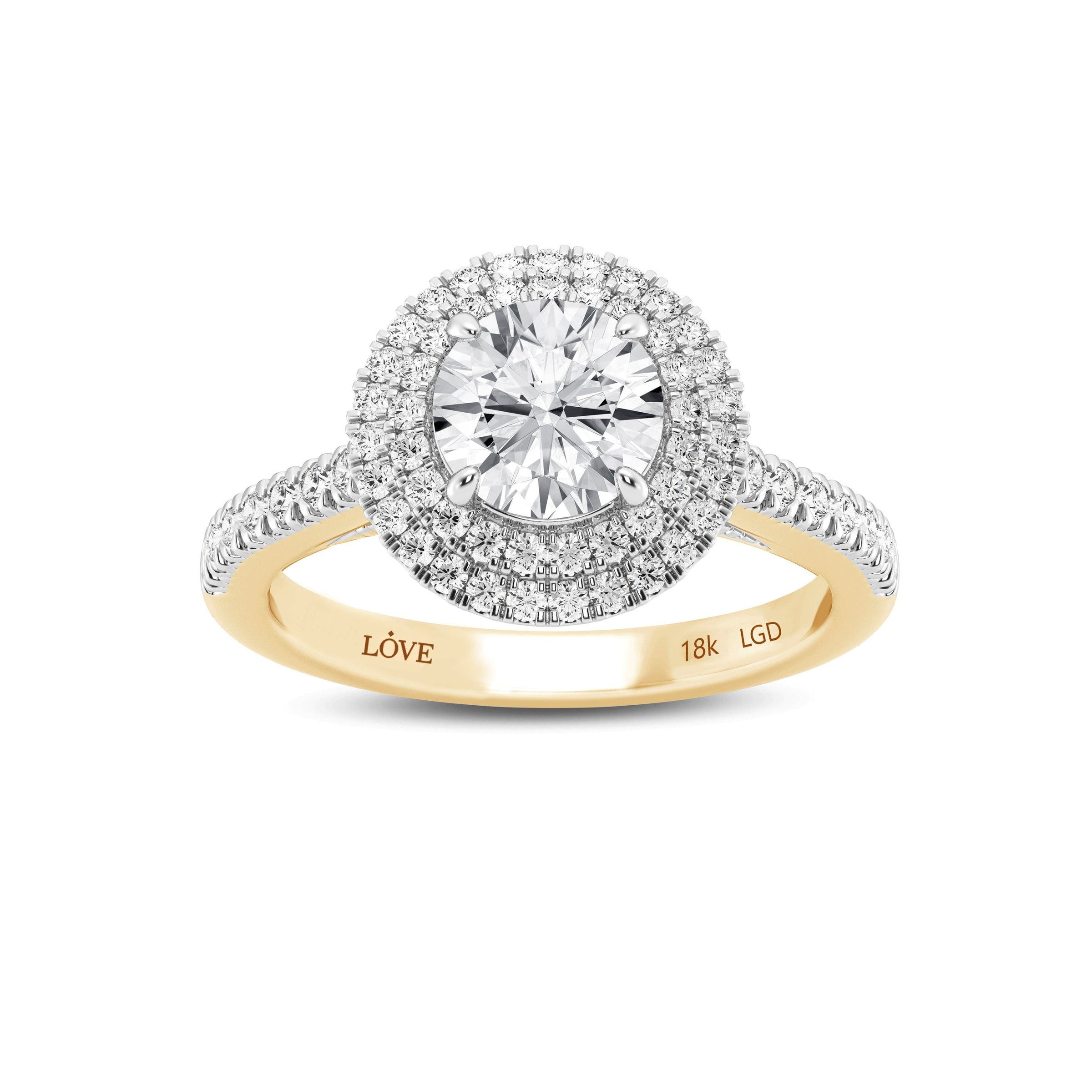 Love by Michelle Beville Solitaire Ring with 1.45ct of Laboratory Grown Diamonds in 18ct Yellow Gold Rings Bevilles 