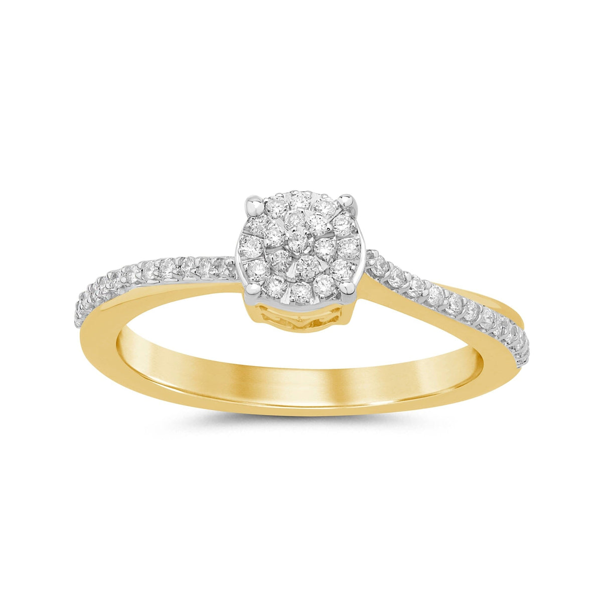 Brilliant Ring with 0.15ct of Diamonds in 9ct Yellow Gold Rings Bevilles 
