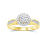 Martina Brilliant Halo Ring with 1/3ct of Diamonds in 9ct Yellow Gold Rings Bevilles 
