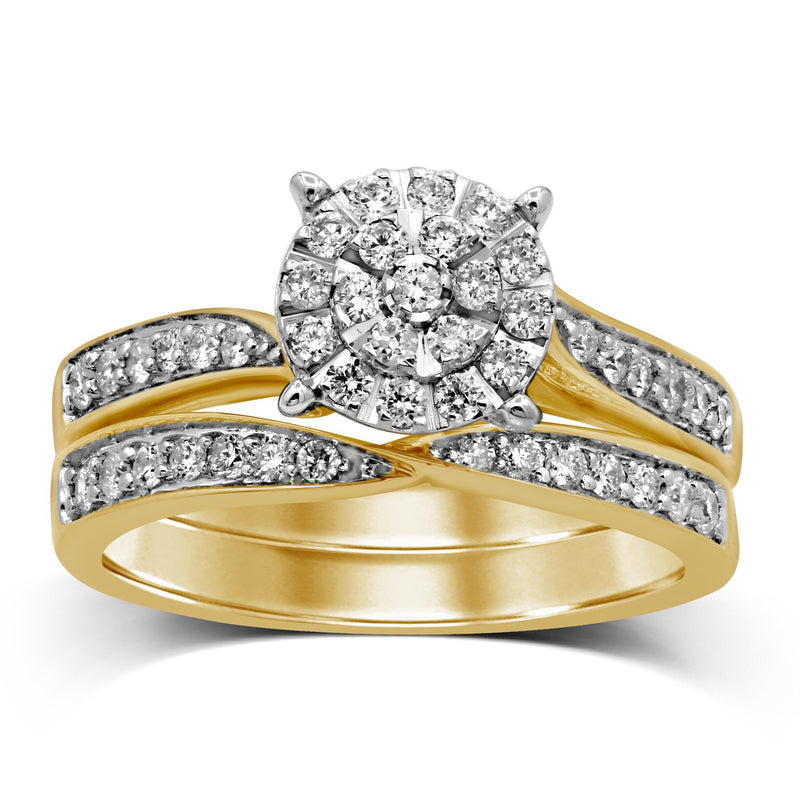 Martina Brilliant Solitaire Look Ring with 1/2ct of Diamonds in 9ct Yellow Gold Rings Bevilles 