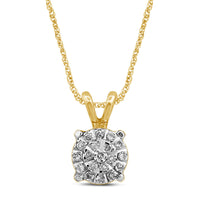 Martina Necklace with 0.10ct of Diamonds in 9ct Yellow Gold Necklaces Bevilles 