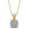 Martina Brilliant Illusion Necklace with 1/4ct of Diamonds in 9ct Yellow Gold Necklaces Bevilles 
