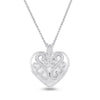 Mirage Diamond Set Infinity Heart Locket Necklace in Sterling Silver Necklaces Bevilles 