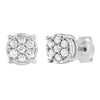 Miracle Halo Composite Earrings with 0.25ct of Diamonds in Sterling Silver Earrings Bevilles 