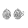 Pear Shape Composite Earrings with 0.15ct of Diamonds in Sterling Silver Earrings Bevilles 