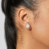 Pear Shape Composite Earrings with 0.15ct of Diamonds in Sterling Silver Earrings Bevilles 
