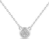 Brilliant Claw Solitaire Necklace with 0.05ct of Diamonds in Sterling Silver Necklaces Bevilles 
