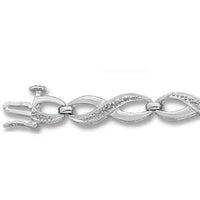 Sterling Silver 0.05ct Diamond Set Bracelet Bracelets Bevilles 