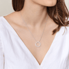 Diamond Circle Necklace in Sterling Silver Necklaces Bevilles 