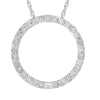 Diamond Circle Necklace in Sterling Silver Necklaces Bevilles 