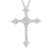 Brilliant Miracle Cross Necklace with 0.10ct Diamonds in Sterling Silver Necklaces Bevilles 