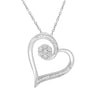 Diamond Heart Necklace in Sterling Silver Necklaces Bevilles 