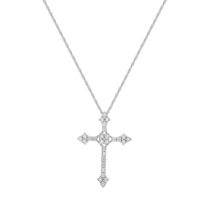 Diamond Miracle Cross Necklace in Sterling Silver Necklaces Bevilles 