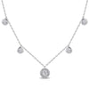 Brilliant Solitaire 4 Station Necklace with 1/2ct of Diamonds in Sterling Silver Necklaces Bevilles 