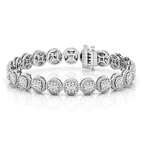 Tennis Bracelet with 1/2ct of Diamonds in Sterling Silver Bracelets Bevilles 