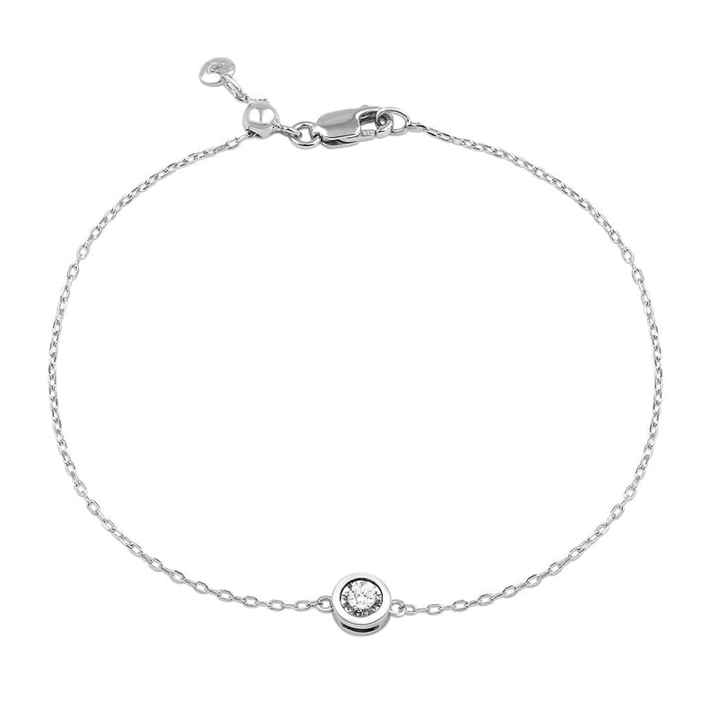 Miracle Surround Bracelet with 0.10ct of Diamonds in Sterling Silver Bracelets Bevilles 