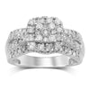 Sqaure Fancy Ring with 1.00ct of Diamonds in Sterling Silver Rings Bevilles 