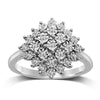 Sterling Silver 0.05ct Diamond Brilliant Miracle Cluster Ring Rings Bevilles 