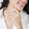 Brilliant Miracle Double Halo Ring with 1/5ct of Diamonds in Sterling Silver Rings Bevilles 