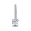 Diamond Set Nose Ring Pin in Sterling Silver Nose Rings Bevilles 