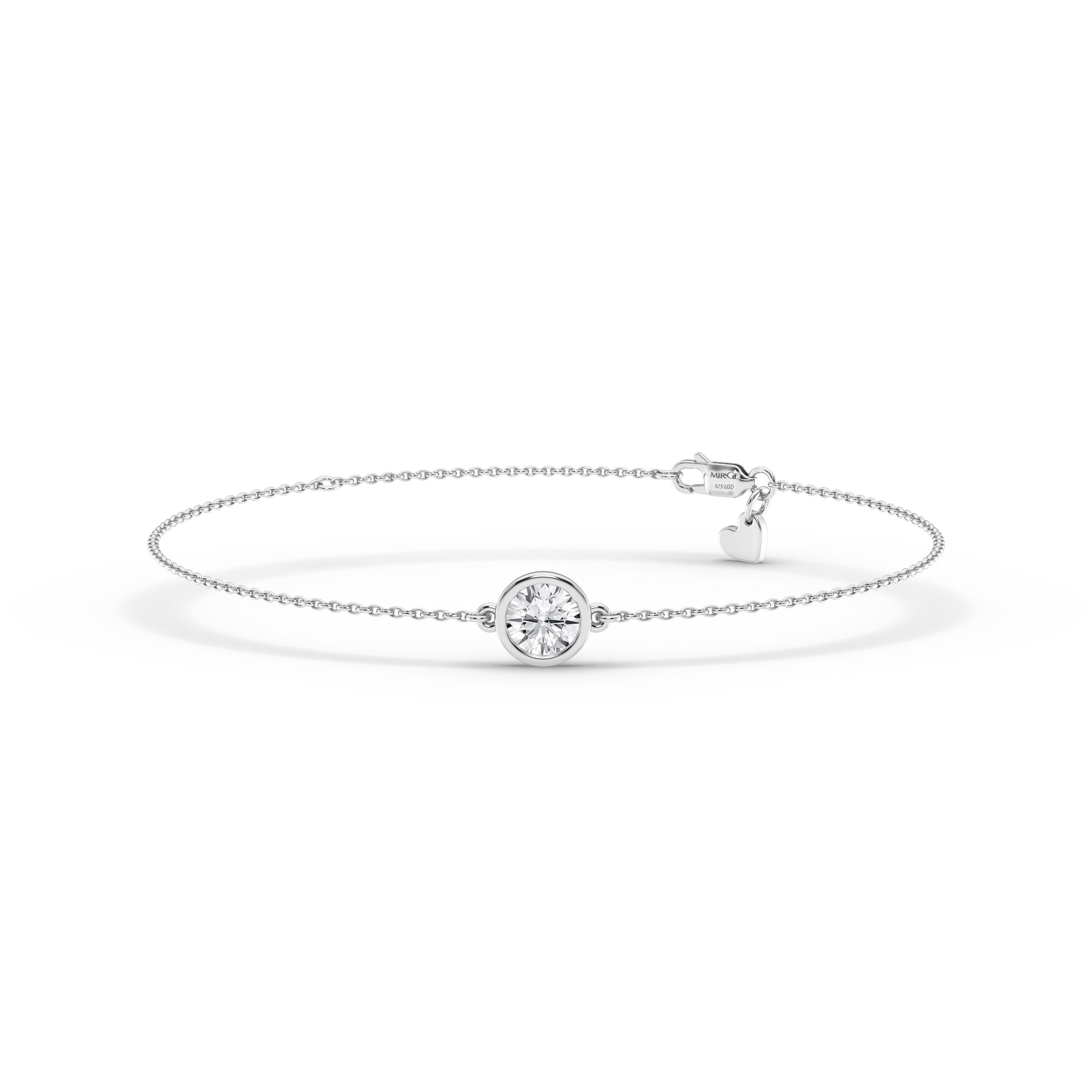 Mirage Station Bracelet with 1/2ct of Laboratory Grown Diamonds in Sterling Silver and Platinum Bracelets Bevilles 