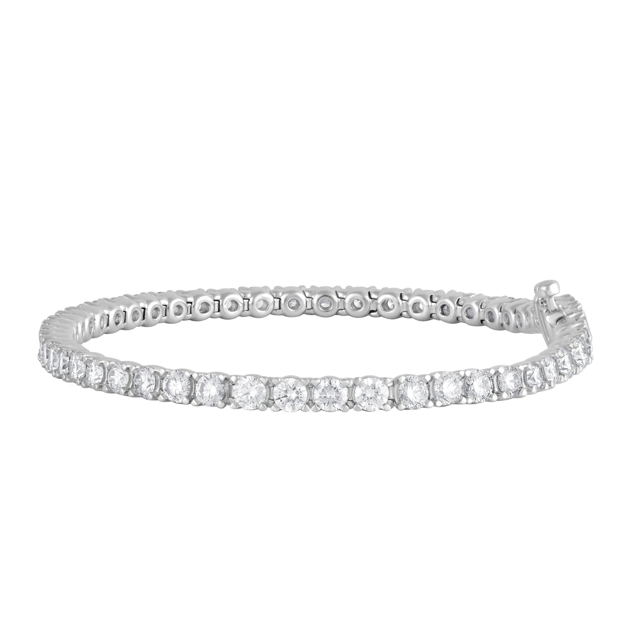 Mirage Tennis Bracelet with 5.00ct of Laboratory Grown Diamonds in Sterling Silver and Platinum Bracelets Mirage 