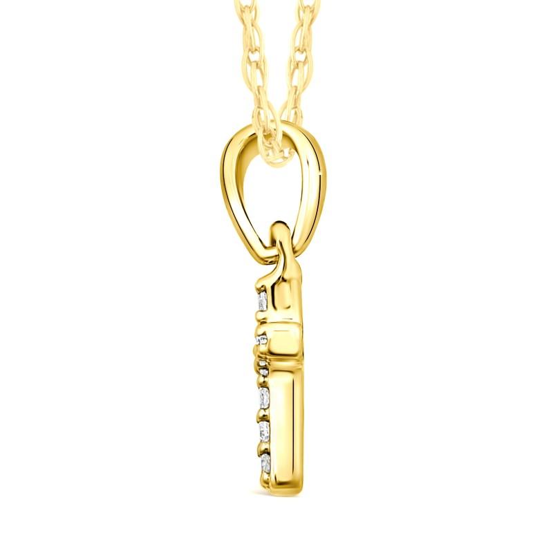 Children's Diamond Cross Necklace in 9ct Yellow Gold Necklaces Bevilles 