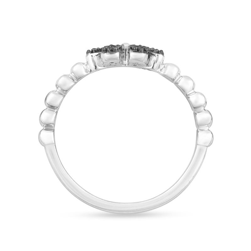 Children's Blue Diamond Bow Dress Ring in Sterling Silver Rings Bevilles 