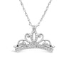 Children's Diamond Princess Tiara Necklace in Sterling Silver Necklaces Bevilles 