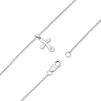 Children's Diamond Cross Charm Bracelet in Sterling Silver Bracelets Bevilles 