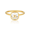 Georgini - Doros Yellow Gold White Topaz Ring Bevilles Jewellers 