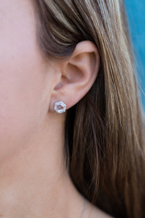 GEORGINI COMMONWEALTH COLLECTION BIRMINGHAM EARRINGS SILVER Bevilles Jewellers 