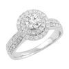 Love by Michelle Beville Double Halo Solitaire Ring with 1.05ct of Diamonds in 18ct White Gold Rings Bevilles 