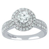 Love by Michelle Beville Double Halo Solitaire Ring with 1.05ct of Diamonds in 18ct White Gold Rings Bevilles 
