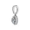 Love by Michelle Beville Halo Solitaire Necklace with 0.40ct of Diamonds in 18ct White Gold Necklaces Bevilles 