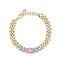 Chiara Ferragni Chain Collection Pink Stone Gold Bracelet Bevilles Jewellers 