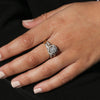 Martina Solitaire Look Halo Ring with 1/2ct of Diamonds in 9ct Yellow Gold Rings Bevilles 