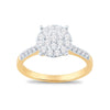 Martina Solitaire Look Ring with 1/2ct of Diamonds in 9ct Yellow Gold Rings Bevilles 