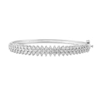 Sterling Silver 0.40ct Diamond Dress Bangle Bracelets Bevilles 
