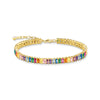 THOMAS SABO Tennis bracelet colourful stones gold Bracelet Thomas Sabo 16-19 cm 