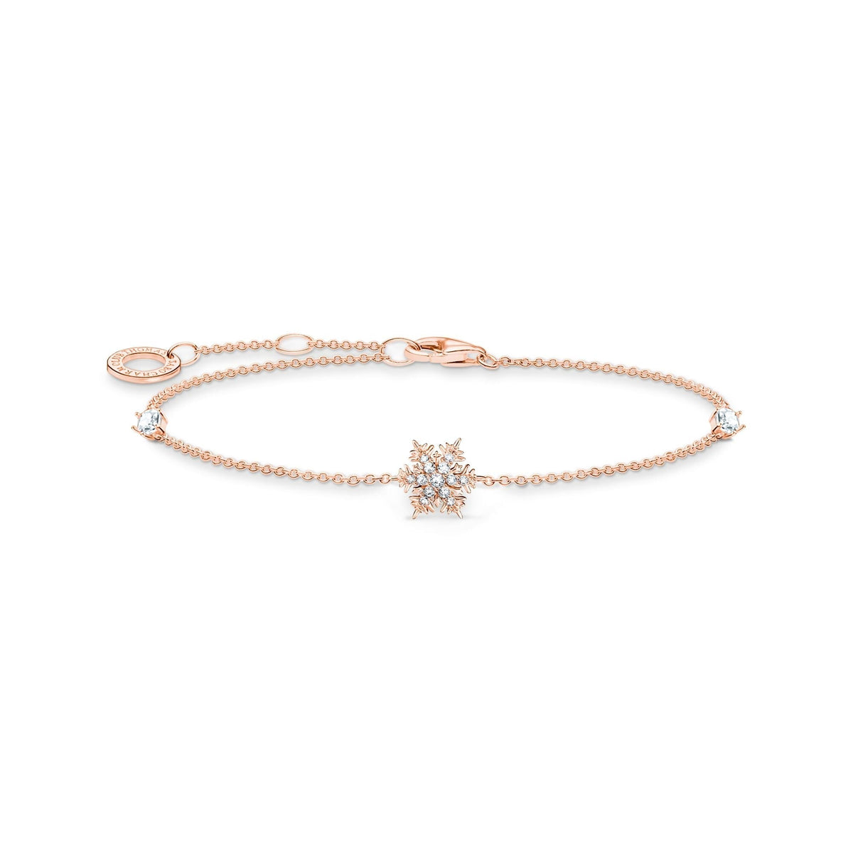 THOMAS SABO Bracelet snowflake with white stones rose gold Bracelets Thomas Sabo 