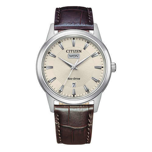 Citizen Dress Eco-Drive Men's White Watch AW0100-19A Watches Citizen 