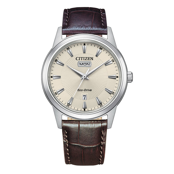 Citizen Dress Eco-Drive Men's White Watch AW0100-19A Watches Citizen 