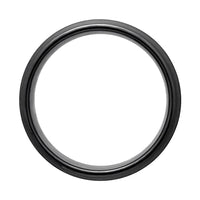 Stanton Made for Men 8mm Black Tungsten Polished Edges Ring Rings Bevilles 