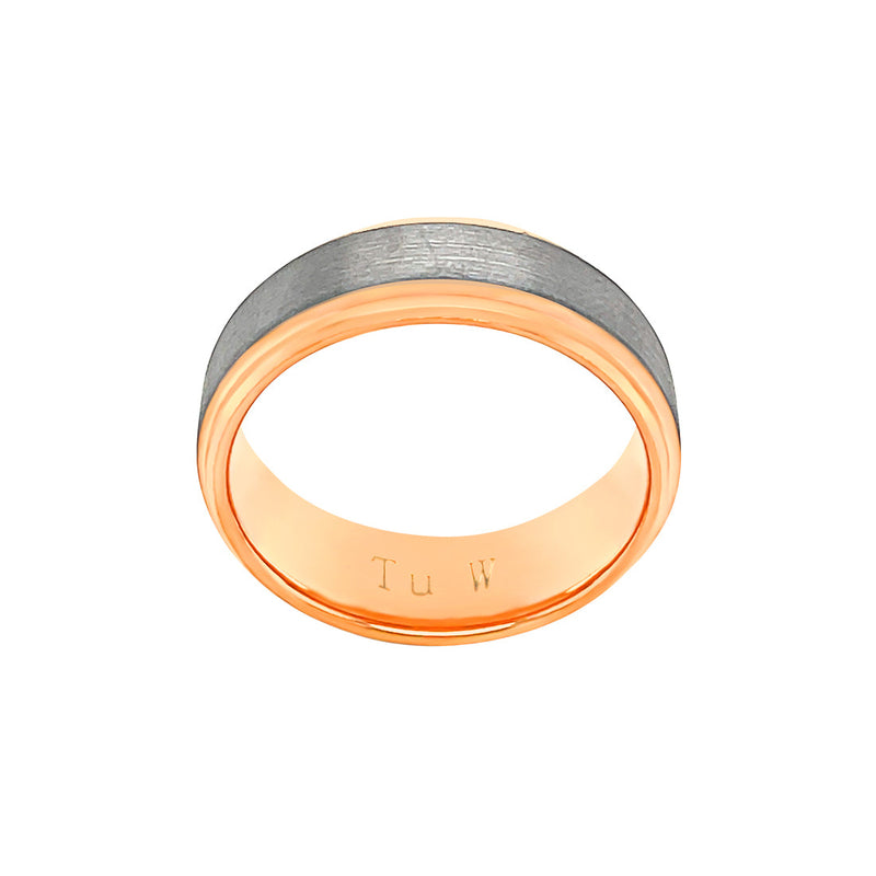 Stanton Made for Men Tungsten Rose Gold Ring Rings Bevilles 