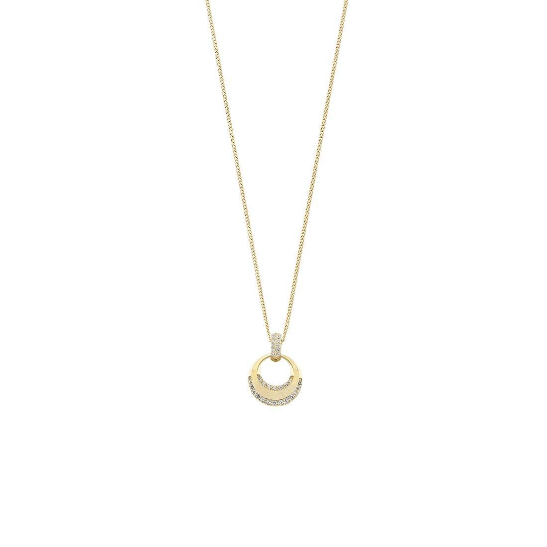 9ct Gold Pendant With Silver Infused Chain Necklaces Bevilles 